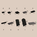 Black and Grey Felt 10-Piece Jewelry Display Set