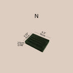 Forest Green Vegan Suede Jewelry Display 24 PCs Set