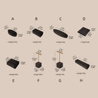 Vignette Jewelry Display Set — Dark Gray 24 Pieces