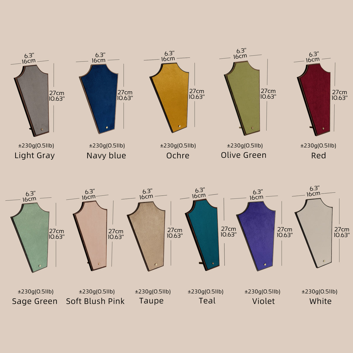 Silhouette Necklace Display Stand — 22 Colors