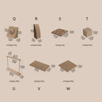 Beige Vegan Suede Jewelry Display 24 PCs Set