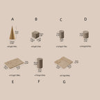 Yellow Travertine & Brass Jewelry Display Set | 11 Pieces