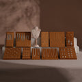 Terrace Jewelry Display Set for Market Tables & Vendor Stalls — Sloped Ring Stand, Earring Wedge & Necklace Bust