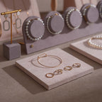 Blush Pink & Lavender Vegan Suede Jewelry Display Set