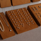 Terrace Jewelry Display Set for Market Tables & Vendor Stalls — Sloped Ring Stand, Earring Wedge & Necklace Bust