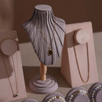 Blush Pink & Lavender Vegan Suede Jewelry Display Set