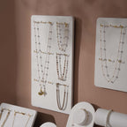 Atelier Jewelry Display Set for Boutique & Product Photography — Ring Holder, Necklace Stand & Riser Kit, Cream White