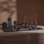 Vignette Jewelry Display Set — Dark Gray 24 Pieces