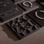 Vignette Jewelry Display Set — Dark Gray 24 Pieces