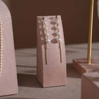 Soft Blush Pink Jewelry Display Set for Boutique Counter, Ring Tray, Necklace Rail, Earring Stand, Product Photography Props, Vegan Suede