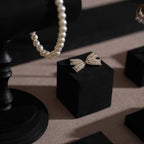 Black Jewelry Display Set for Estate & Antique Jewelers, Ring Tray, Necklace Rail, Earring Stand, Product Photography Props, Vegan Suede