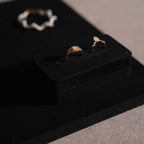 Black Jewelry Display Set for Estate & Antique Jewelers, Ring Tray, Necklace Rail, Earring Stand, Product Photography Props, Vegan Suede