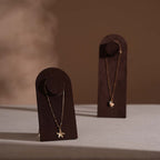 Arco Necklace Display Stand, Vegan Suede Pendant Board with Easel Back for Boutique Counter, Product Photography Prop, 2 Heights, 17 Colors