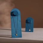 Arco Necklace Display Stand, Vegan Suede Pendant Board with Easel Back for Boutique Counter, Product Photography Prop, 2 Heights, 17 Colors
