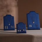 Easel Earring & Necklace Storage Bust – Flat Display Board with Kickstand, Earring Holder, Vegan Suede, 3 Sizes