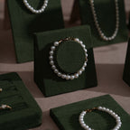 Forest Green Vegan Suede Jewelry Display 24 PCs Set