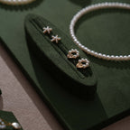 Forest Green Vegan Suede Jewelry Display 24 PCs Set