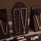 Ensemble Jewelry Display Set for Retail Counter & Product Photography, Vegan Suede Ring Trays & Risers