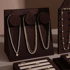 Ensemble Jewelry Display Set for Retail Counter & Product Photography, Vegan Suede Ring Trays & Risers