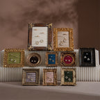 Rococo Ring & Earring Display Frame, Wall Hanging or Standing Vegan Suede Holder