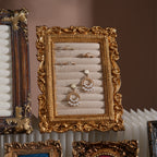 Rococo Ring & Earring Display Frame, Wall Hanging or Standing Vegan Suede Holder