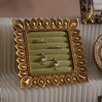 Rococo Ring & Earring Display Frame, Wall Hanging or Standing Vegan Suede Holder
