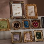 Rococo Ring & Earring Display Frame, Wall Hanging or Standing Vegan Suede Holder