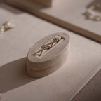 Beige Vegan Suede Jewelry Display 24 PCs Set