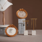 Cream White Vegan Suede Jewelry Display Set
