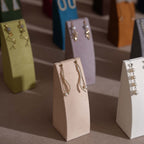 Dune Necklace & Earring Display Stand, Weighted Vegan Suede