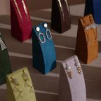 Dune Necklace & Earring Display Stand, Weighted Vegan Suede