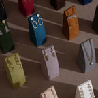 Dune Necklace & Earring Display Stand, Weighted Vegan Suede