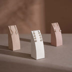 Dune Necklace & Earring Display Stand, Weighted Vegan Suede