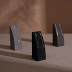 Dune Necklace & Earring Display Stand, Weighted Vegan Suede