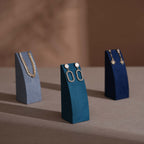Dune Necklace & Earring Display Stand, Weighted Vegan Suede