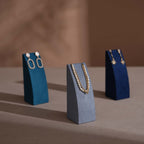 Dune Necklace & Earring Display Stand, Weighted Vegan Suede