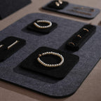Black and Grey Felt 10-Piece Jewelry Display Set