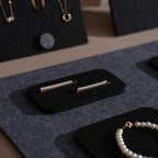 Black and Grey Felt 10-Piece Jewelry Display Set