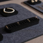 Black and Grey Felt 10-Piece Jewelry Display Set