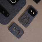 Black and Grey Felt 10-Piece Jewelry Display Set