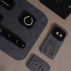 Black and Grey Felt 10-Piece Jewelry Display Set