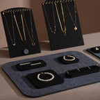 Black and Grey Felt 10-Piece Jewelry Display Set