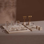 Beige Vagen suede Jewelry Display Set · 14-Piece