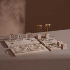 Beige Vagen suede Jewelry Display Set · 14-Piece