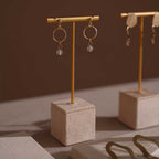 Beige Vagen suede Jewelry Display Set · 14-Piece