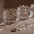 Beige Vagen suede Jewelry Display Set · 14-Piece