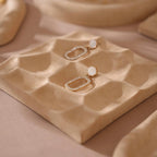 Cream White Jewelry Tray Set – Ring Dish, Bracelet Tray & Earring Holder, Vegan Suede