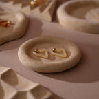 Cream White Jewelry Tray Set – Ring Dish, Bracelet Tray & Earring Holder, Vegan Suede