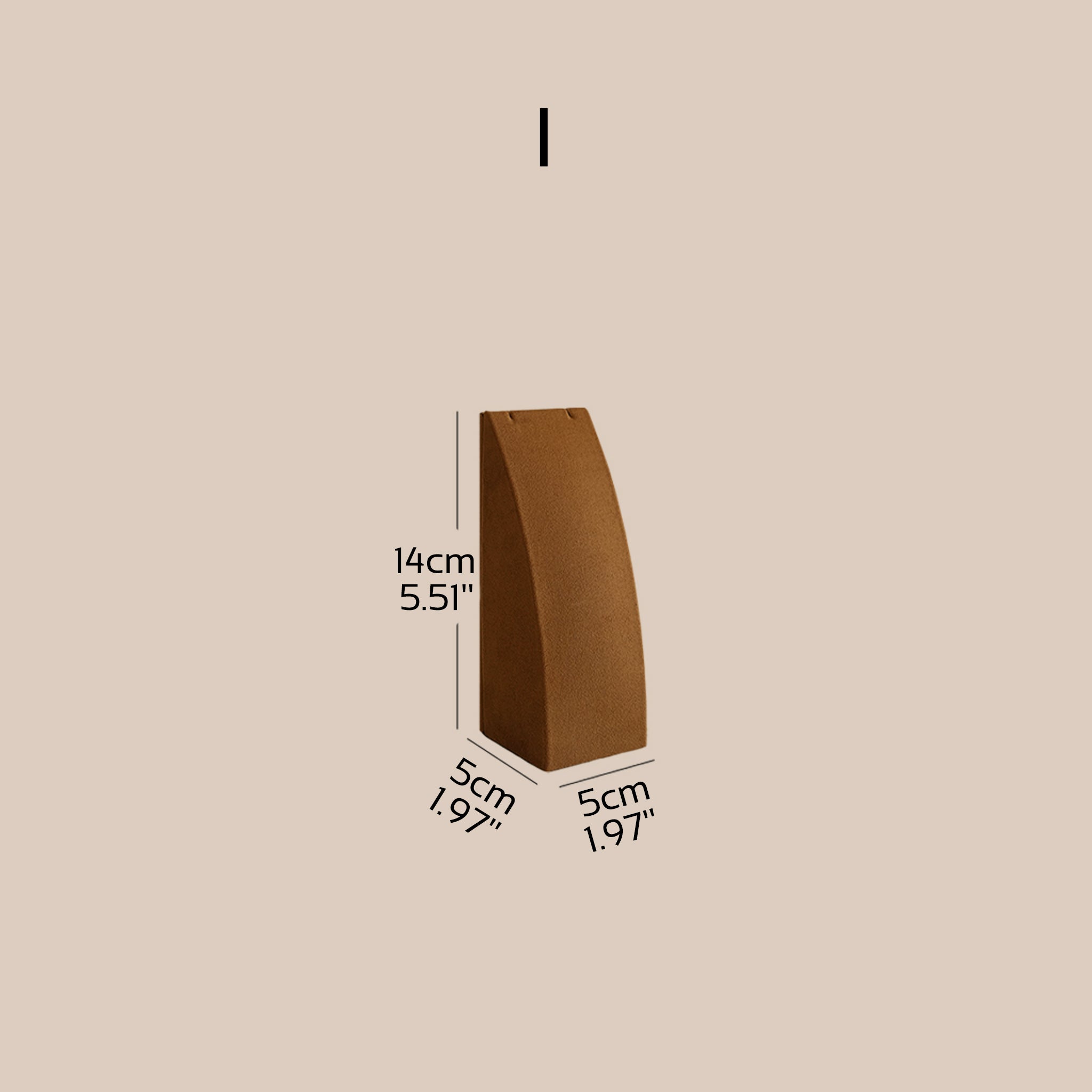 Dune Necklace & Earring Display Stand, Weighted Vegan Suede