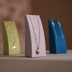 Dune Necklace & Earring Display Stand, Weighted Vegan Suede